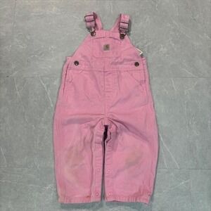 Pink Carhartt overalls kids size 18 months
